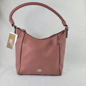 Giani Bernini Braid Handle Pebble Hobo Mauvesilver